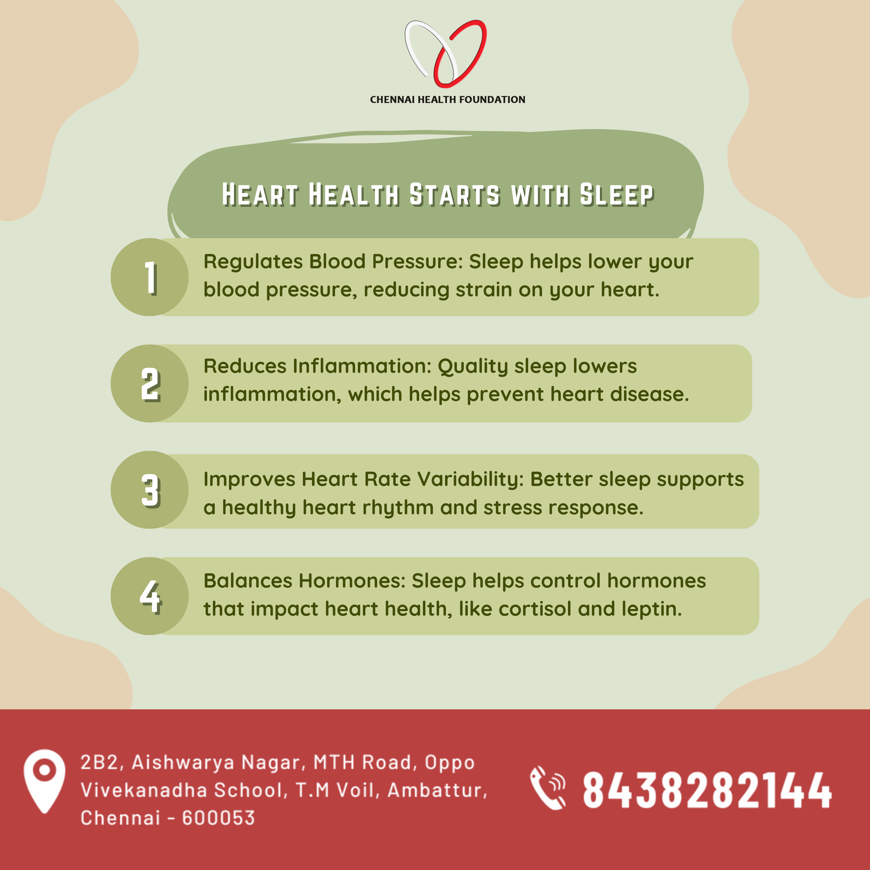 💤 A good night’s sleep is the best medicine for your heart ❤️. Prioritize rest and give your heart the care it deserves.