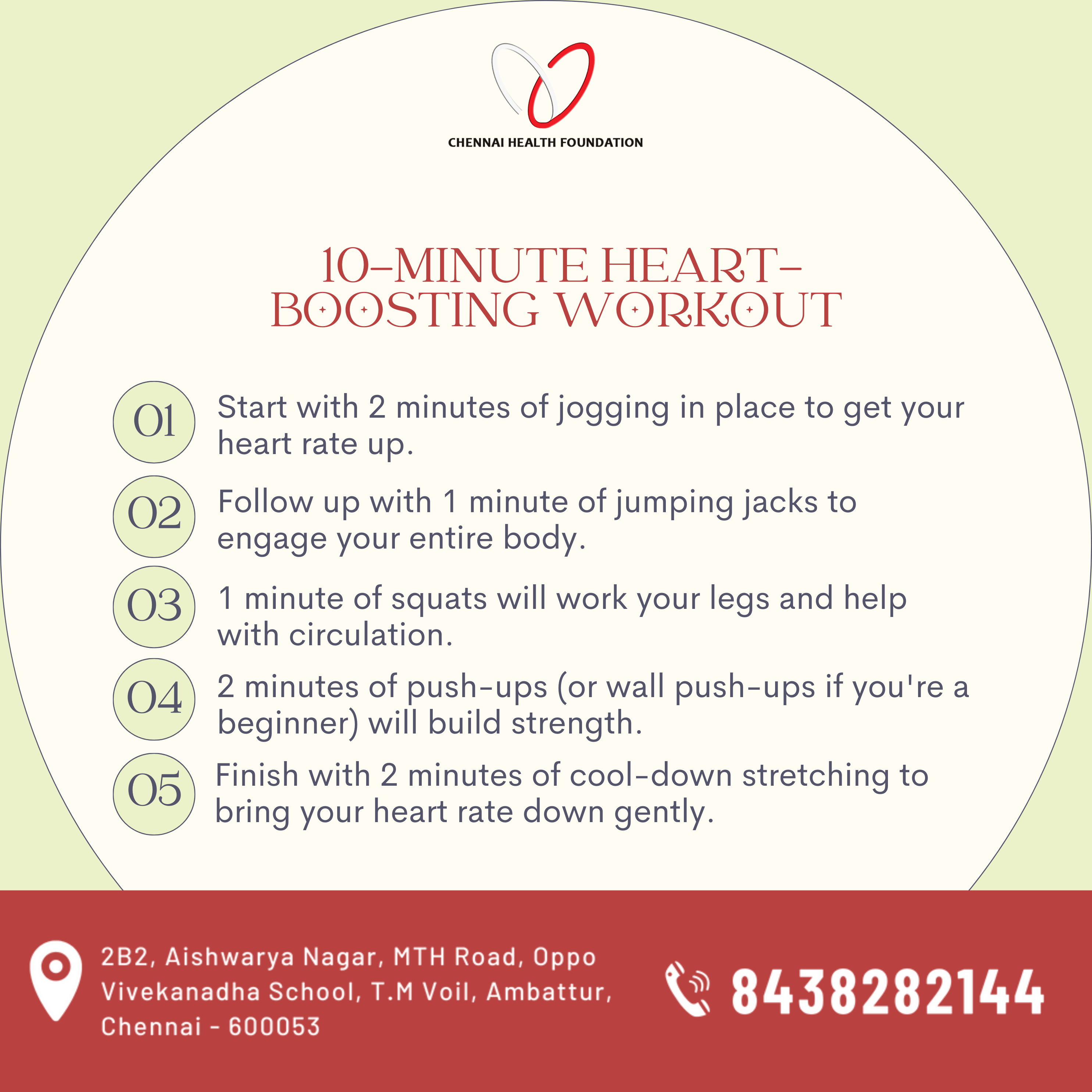 Quick but powerful! 💪 10 minutes to a stronger, healthier heart ❤️. No excuses, just results!